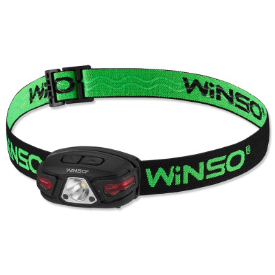 Фонарь налобный Winso 250Lm, 5W LED, 850mAh, Sensor White/Red