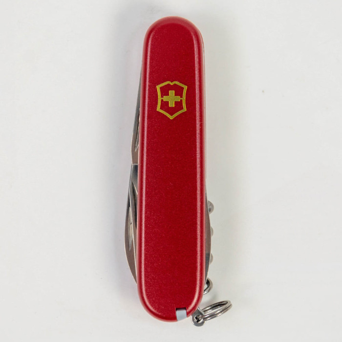 Складной нож Victorinox SPARTAN MAT красный матовый лак с желтым лого  