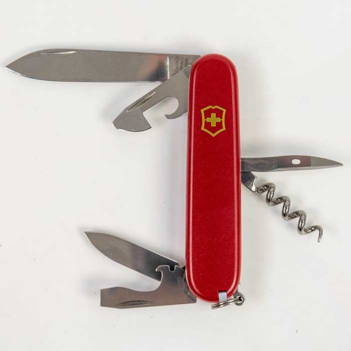 Складной нож Victorinox SPARTAN MAT красный матовый лак с желтым лого  