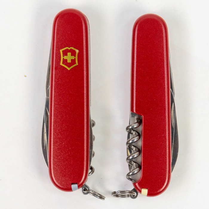 Складной нож Victorinox SPARTAN MAT красный матовый лак с желтым лого  