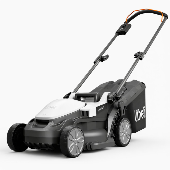 Аккумуляторная газонокосилка Litheli, питание от павербанка (УМБ Litheli Power Bank 20000 mAh, 45 W, 4А, 1 шт в комплекте)  