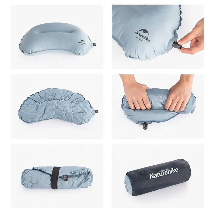 Подушка самонадувная анатомическая Naturehike NH20ZT006, бежевая  