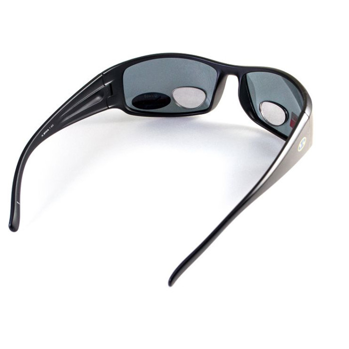Очки BluWater Bifocal-1 (+3.0) Polarized (gray) черная бифокальная линза с диоптриями  