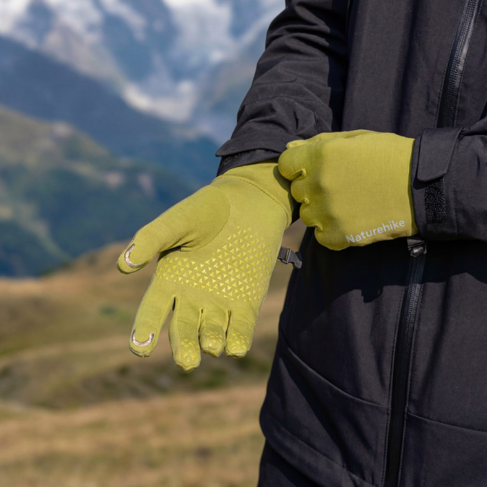 Перчатки туристические шерстяные Naturehike CYY2610FS010, XL, черные  