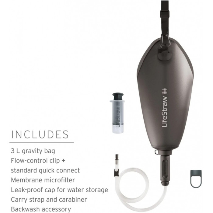 Фильтр для воды LifeStraw Peak Gravity, 3 л, Mountain Blue (LSW LSPSF3MBWW)  