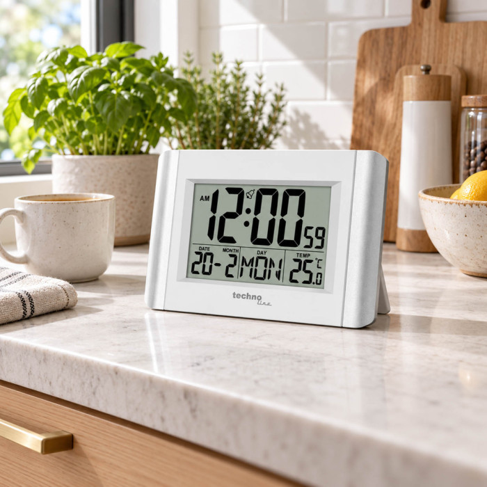 Часы настольные Technoline WS8002 White (WS8002)  
