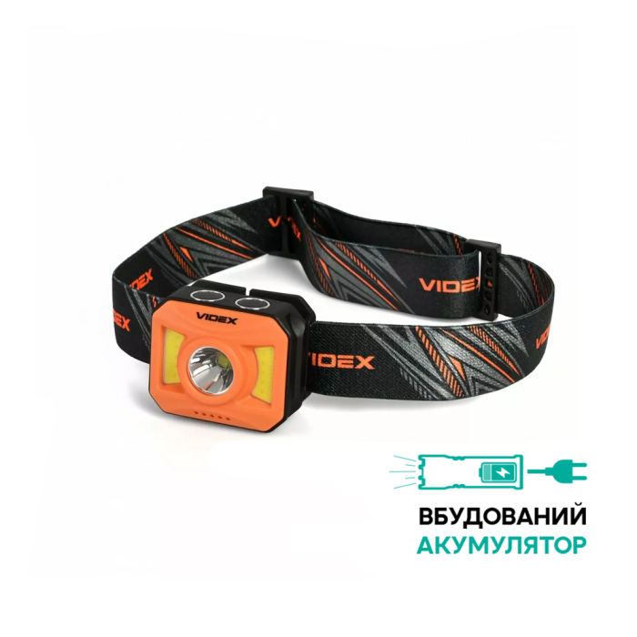 Налобный светодиодный фонарик VIDEX VLF-H085-OR 400Lm 5000K 