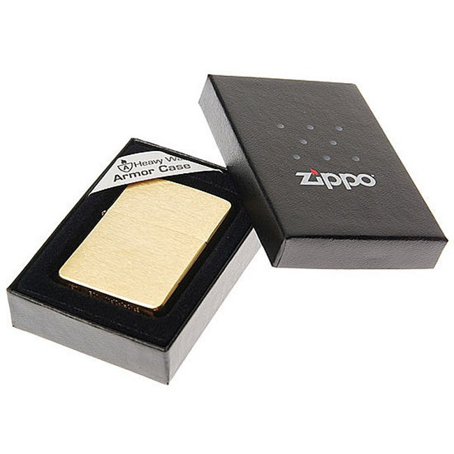Зажигалка Zippo бензиновая ARMOR BRUSHED BRASS 168  