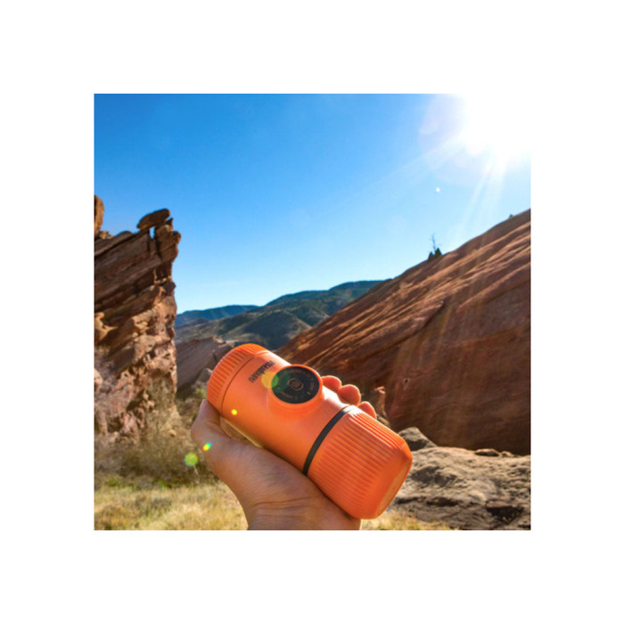 Портативная эспрессо-кофеварка Wacaco Nanopresso оранжевая, механическая, для молотого кофе  