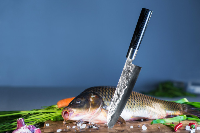 Нож кухонный Samura Blacksmith Сантоку, 182 мм, SBL-0095  