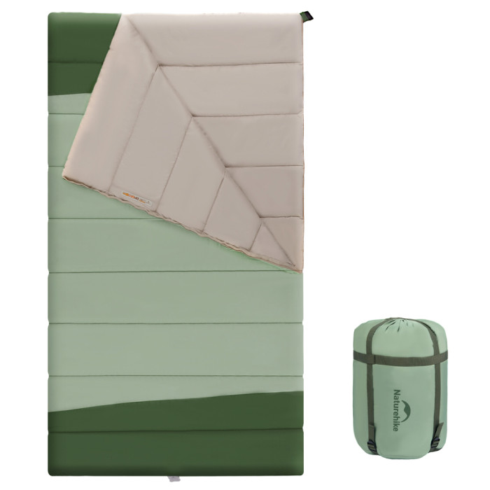 Спальный мешок двухместный Naturehike CNK2300019, зеленый  