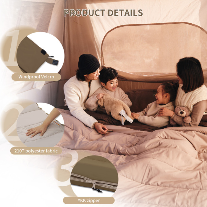 Спальный мешок двухместный Naturehike CNK2300019, зеленый  