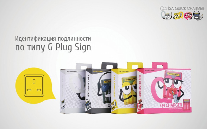 Зарядное устройство Nitecore Q4 прозрачное  