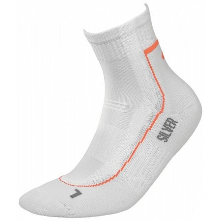 Термоноски InMove Runner Deodorant Светло-серый с оранжевым, 35-37  