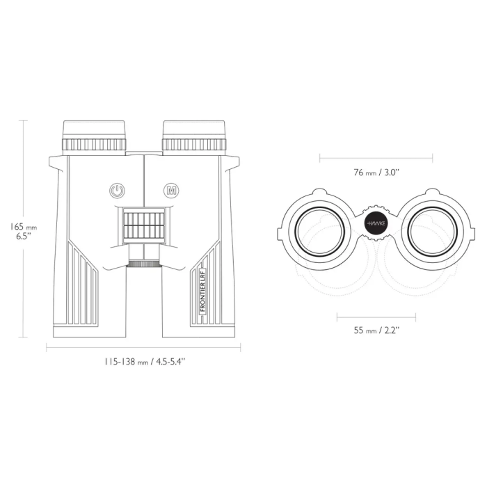 Бинокль Hawke Frontier LRF Green 8x42 с дальномером 1800 м  