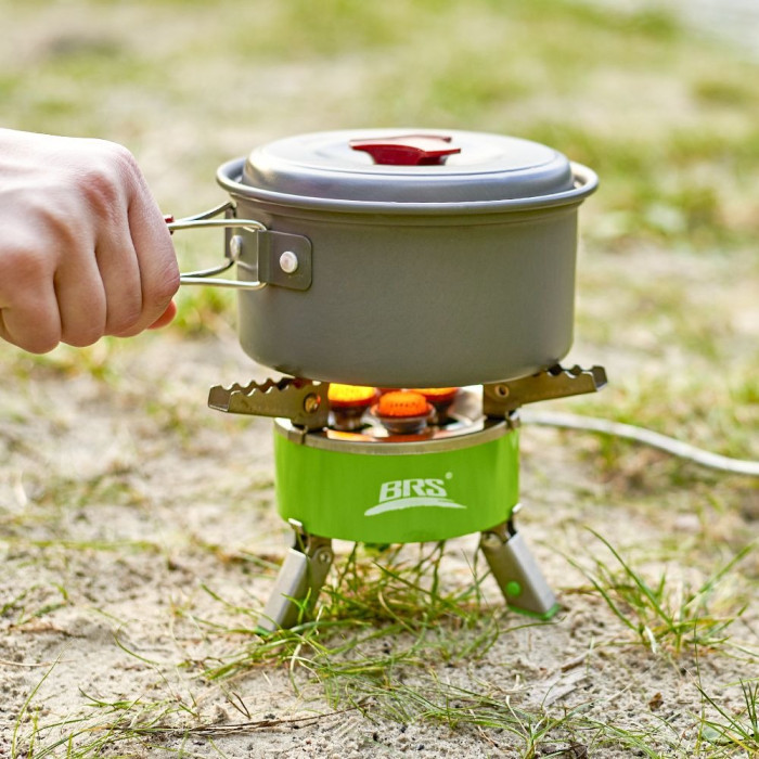 Набор Газовая горелка BRS-73 + Газовый баллон резьбовой Adimanti, 230гр  