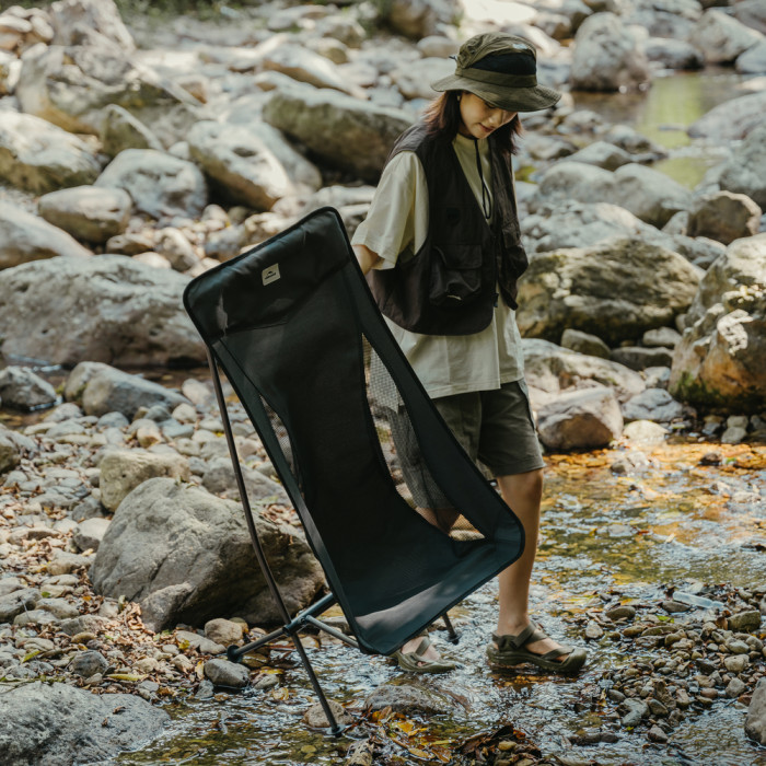 Стул складной ультралегкий Naturehike Stellaluna L04 CNK2450JJ015, размер L, алюминий, серый  