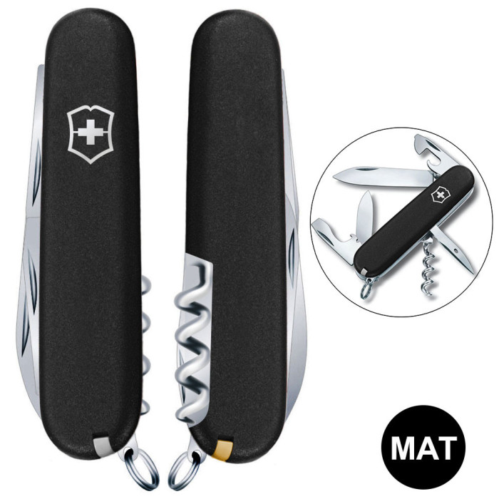 Складной нож Victorinox SPARTAN MAT черный матовый лак  