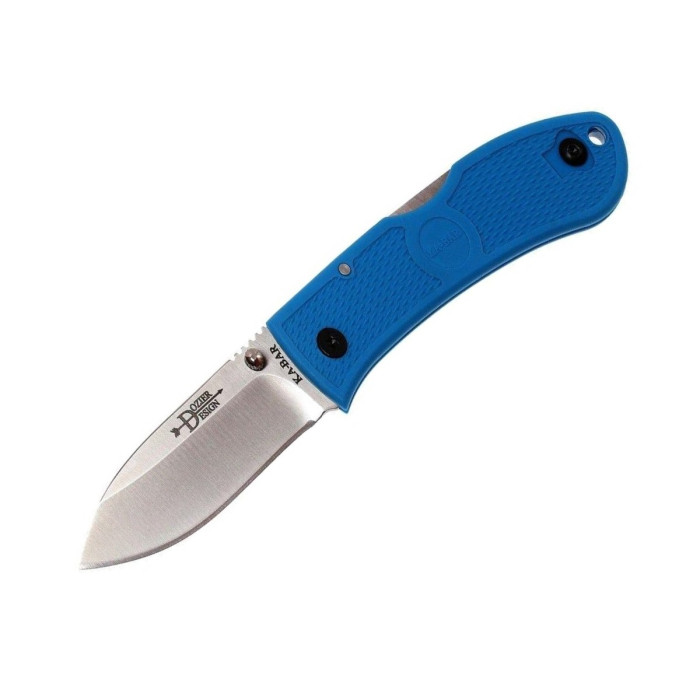 Нож Ka-Bar Dozier D2  Folding Hunter - голубой, длина клинка 7,62 см. 