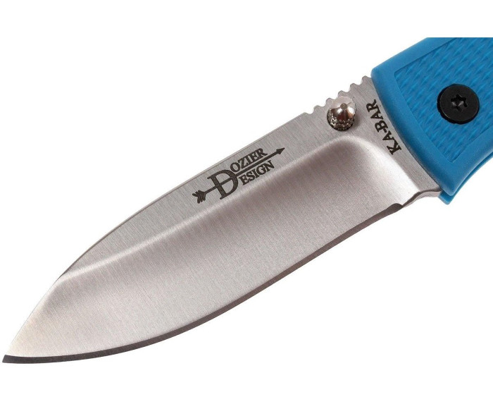 Нож Ka-Bar Dozier D2  Folding Hunter - голубой, длина клинка 7,62 см.  