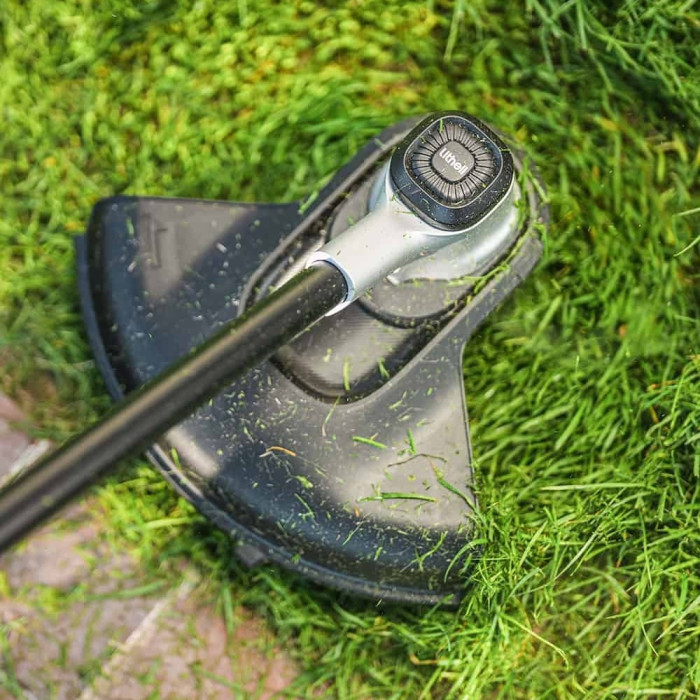 Аккумуляторная газонокосилка триммер Litheli, питание от павербанков (УМБ Litheli Power Bank 20000 mAh, 45 W, 2.5А, 2 шт в комплекте)  