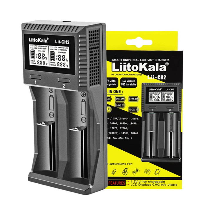 Универсальное зарядное устройство LiitoKala Lii-CH2 5V 2A на 2 канала  