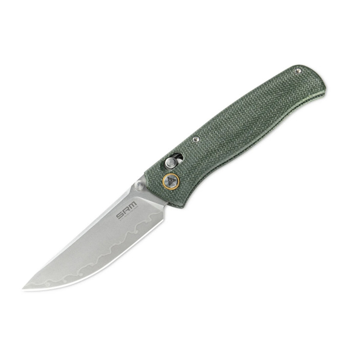 Нож складной туристический SRM Medal (8,2 см) 140Cr/Micarta, зеленый  