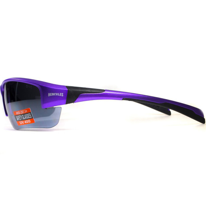 Очки Global Vision Hercules-7 Purple (silver mirror) зеркальные черные в фиолетовой оправе  