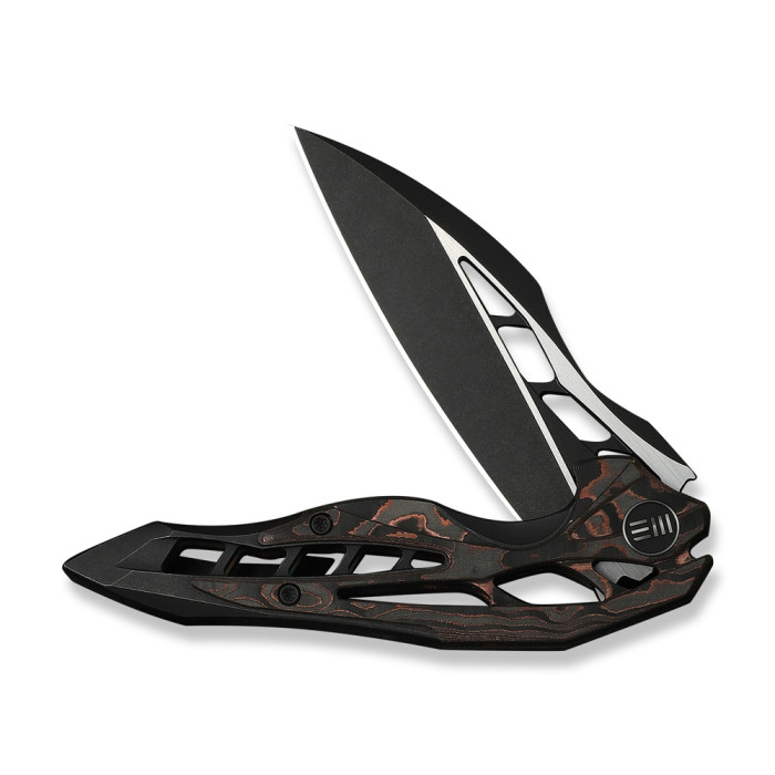 Нож складной туристический Weknife Arrakis (8.8 см) Vanax / Titanium черный  