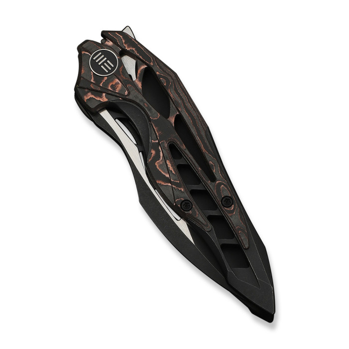 Нож складной туристический Weknife Arrakis (8.8 см) Vanax / Titanium черный  