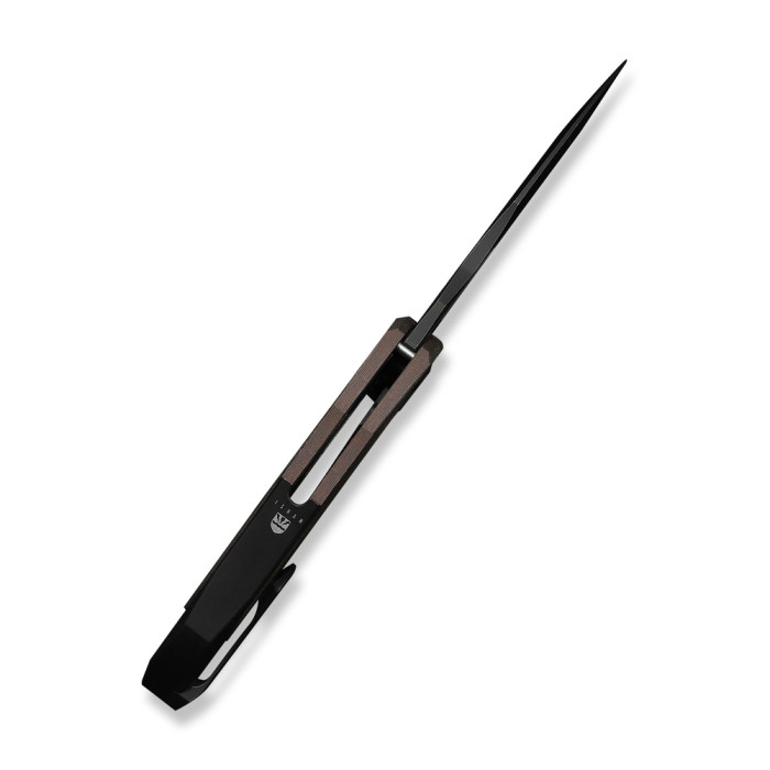 Нож складной туристический Weknife Arrakis (8.8 см) Vanax / Titanium черный  