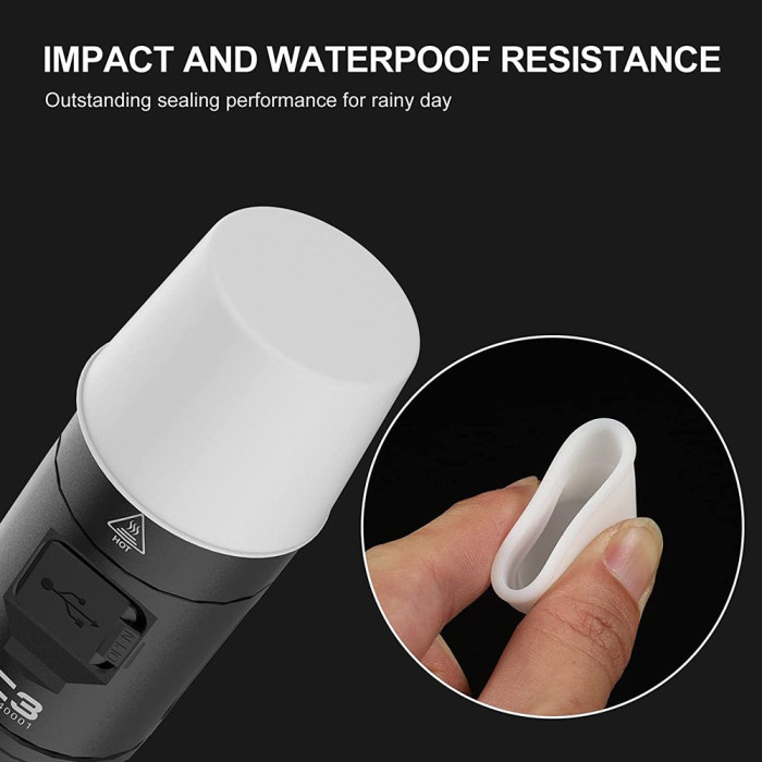 Рассеиватель для фонарика Wuben AC1, три цвета (белый, красный, желтый)  