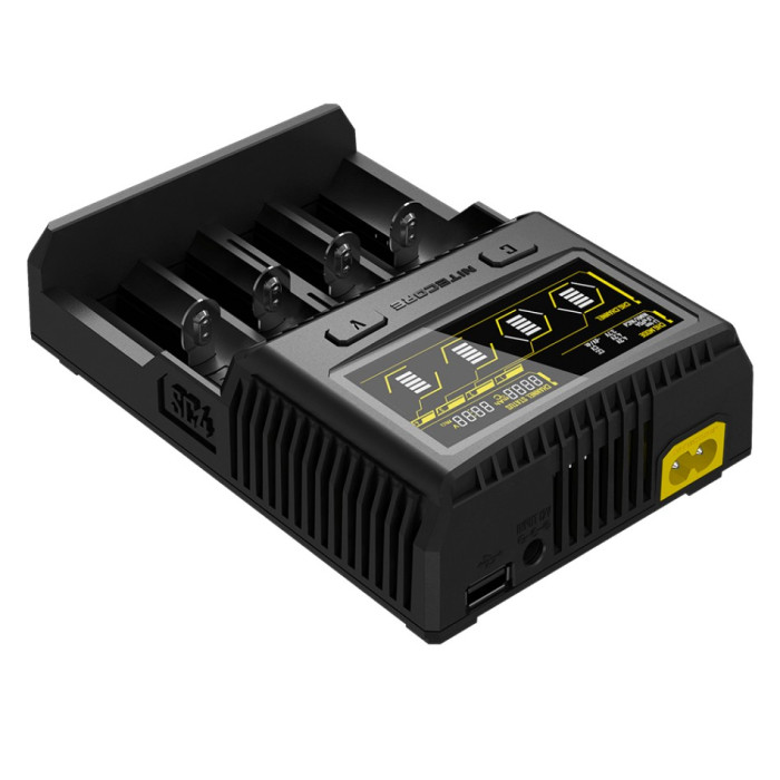 Зарядное устройство Nitecore SC4 с LED дисплеем (0.5A, 1A, 2A, 3A)  
