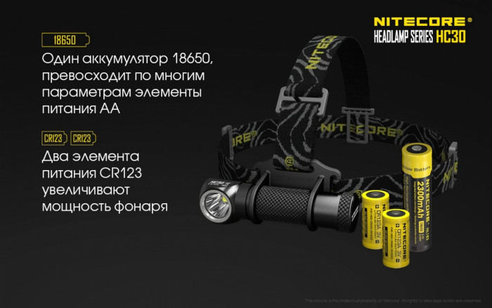 Набор Nitecore HC30 тёплый  