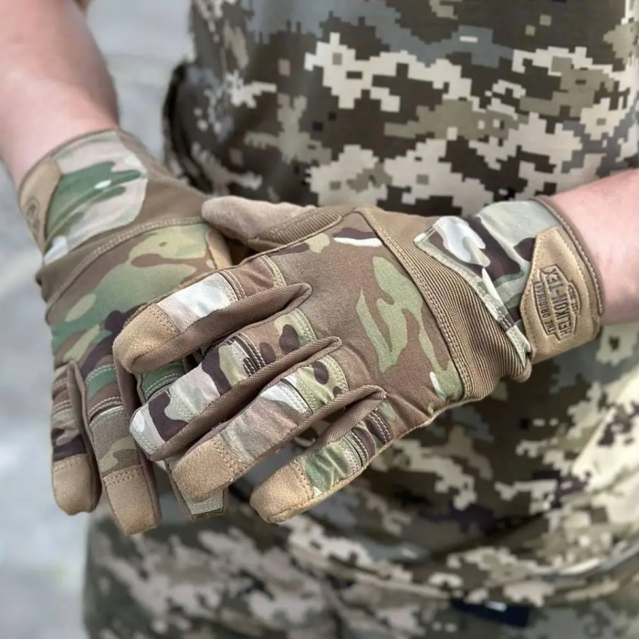 Перчатки тактические Helikon-Tex Range Tactical Gloves - PenCott WildWood / Coyote A, размер XL  