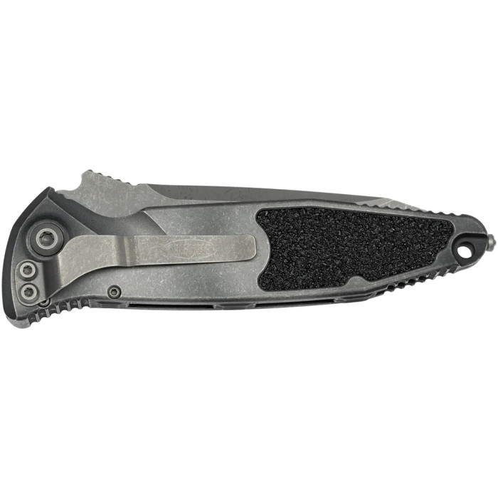 Нож Microtech Socom Elite Auto Weathered Metal Tanto Edge Apocalyptic natural clear  
