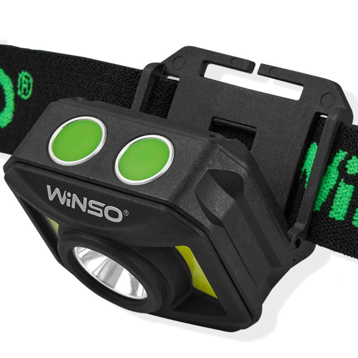 Фонарь налобный Winso 300Lm, 3W+COB, 850mAh, White/Red  