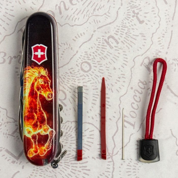Складной нож Victorinox CLIMBER ZODIAC Огненная лошадь 1.3703.Z5210pk  