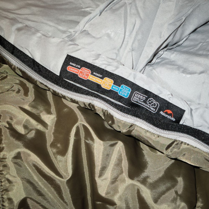 Спальник с капюшоном Naturehike U350 NH20MSD07, (1°C), правый, зеленый  
