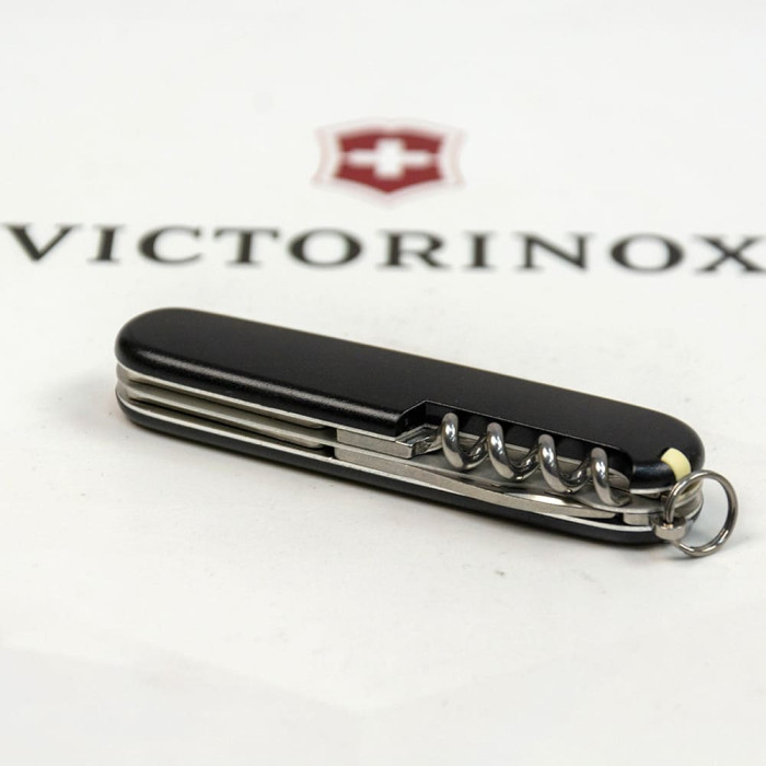 Складной нож Victorinox SPARTAN MAT черный матовый лак с желтым лого  