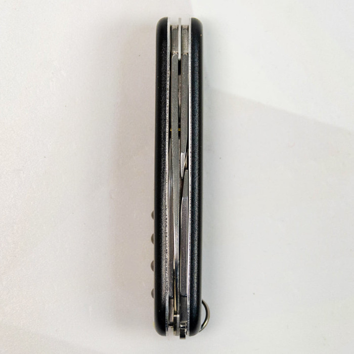 Складной нож Victorinox SPARTAN MAT черный матовый лак с желтым лого  