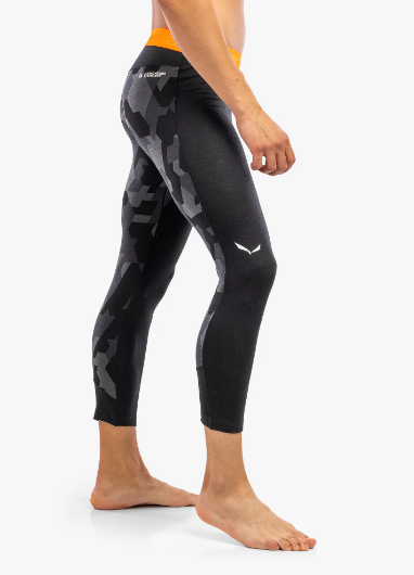 Термоштаны мужские Salewa CRISTALLO WARM AMR M 3/4 TIGHT - голубые  