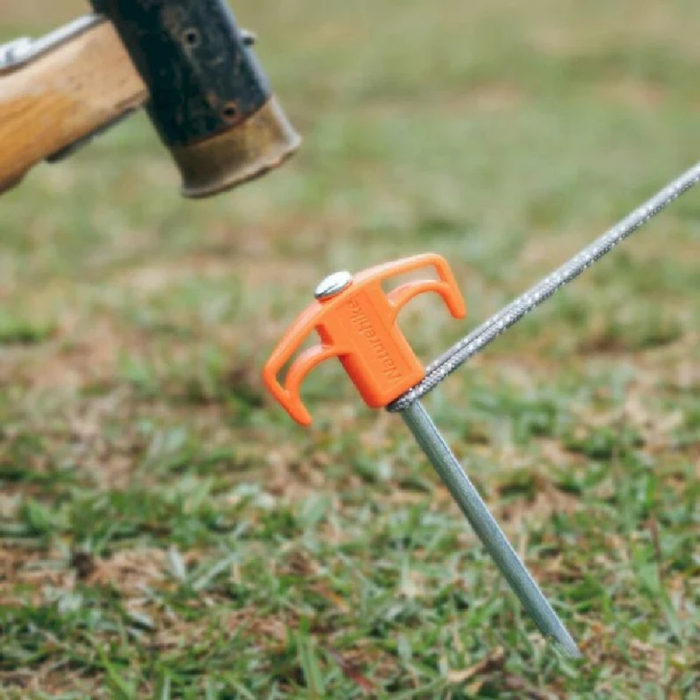 Колышки металлические Naturehike NH21YW133, 25 см, белые 2 шт  