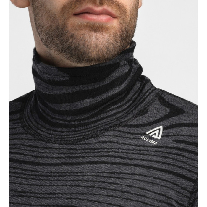 Термокофта муж. Aclima WarmWool 200 Roll Neck M's Black Motion M  