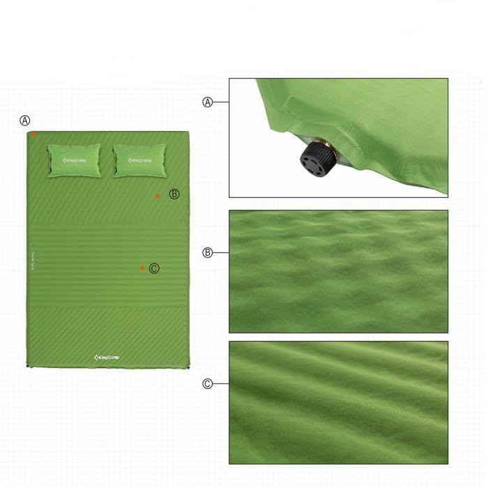 Самонадувающийся коврик  KingCamp COMFORT DOUBLE Ⅱ (KM3594) GREEN  