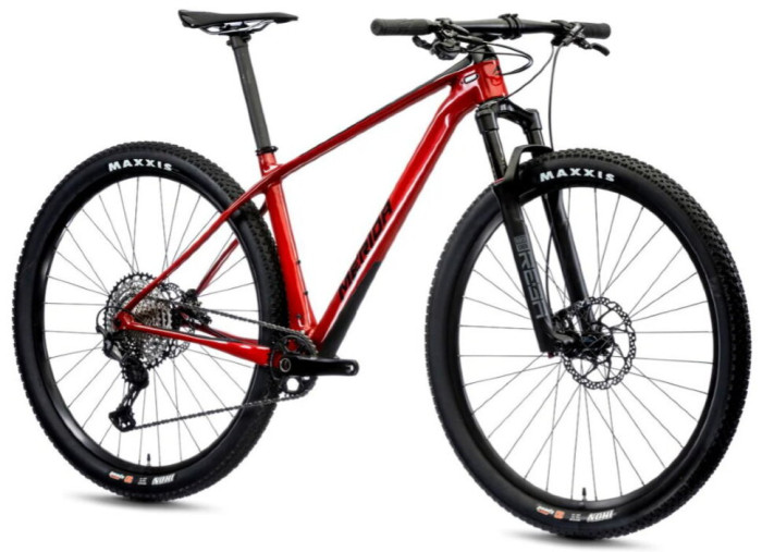 Велосипед Merida 2021 big.nine xt m(17) black/x'mas red  