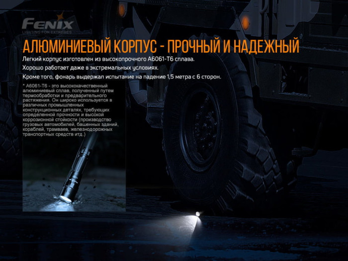 Фонарь ручной Fenix PD40R V2.0 (Открытая упаковка / замена диода и драйвера / отсутствует запасное кольцо / сколы и потертости на корпусе)  