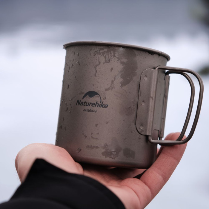 Кружка титановая с ручкой 450 мл Naturehike NH20CJ005  