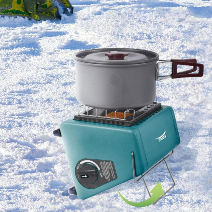 Газовая горелка-обогреватель BRS-H23, зеленый (восстановленный/следы горения на решетке)  