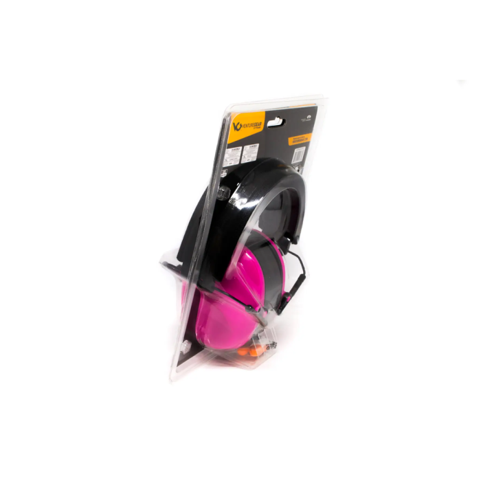 Наушники противошумные защитные Venture Gear VGPM9010PC (защита слуха NRR 24 дБ, беруши в комплекте), розовые  